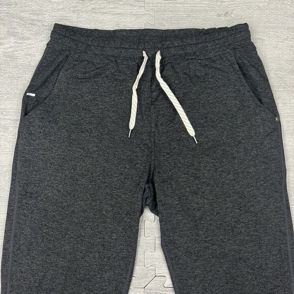 Vuori Men's Large Ponto Performance Dream Knit Pants Heather Black V418 Stretch - Picture 7 of 8